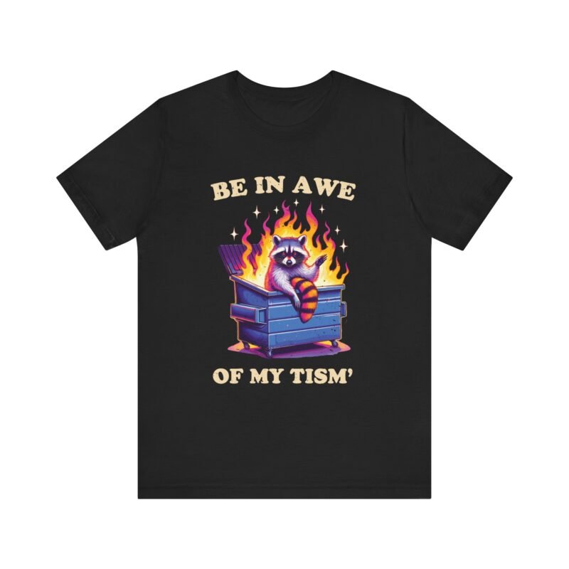 Be in Awe of My Tism Funny Racoon T-shirt